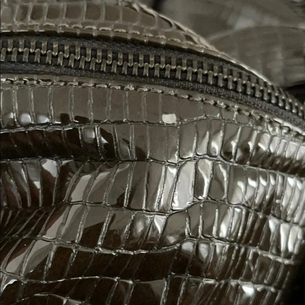 Arcadia | Dark Brown Embossed Snakeskin Bag - Picture 7 of 8